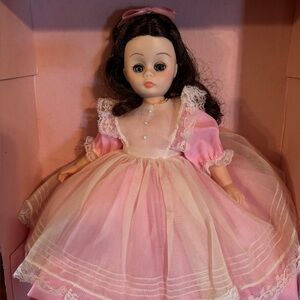 Madame Alexander Doll in Pink and Cream Dress